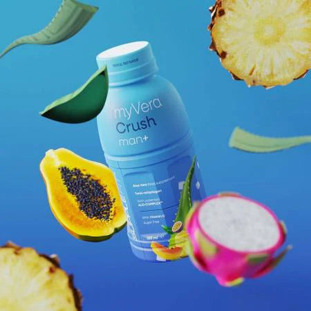 MYVERA CRUSH Man+ – Boisson Énergie & Performance Masculine | 12 x 285 ml