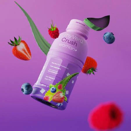MYVERA CRUSH Woman+ – Boisson Vitalité & Équilibre Féminin | 12 x 285 ml